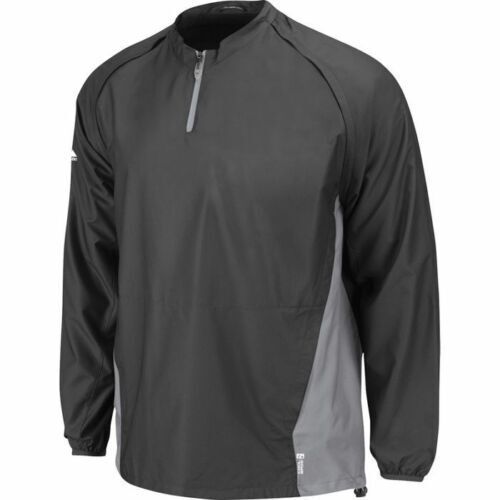 Majestic Athletic Cool Base Convertible Sleeves Black/Silver YOUTH Gamer Jacket - $53.48