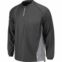 Majestic Athletic Cool Base Convertible Sleeves Black/Silver YOUTH Gamer Jacket - £42.69 GBP