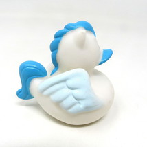 Pegasus Rubber Duck 2&quot; Blue Wings Flying Horse Squirter Toy Gift Tie US Seller - £6.72 GBP
