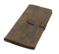 Vagarant Traveler Vintage Cowhide Leather Long Wallet A645.VB - $43.00