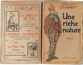 Riche Nature Dranem Novel French Literature 1924 Fiction Book - £74.24 GBP