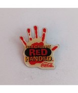 Vintage Coca-Cola Get Caught Red Handed Lapel Hat Pin - $15.35