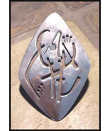 Vintage Tribal Design Sterling Pin Mexico 19.5 grams Sterling Unusual Sh... - €130,75 EUR