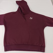 PUMA Men's Red Cotton Blend Drawstring Pullover Hoodie Sweatshirt Size Small image 8