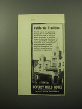 1950 Beverly Hills Hotel Ad - California Tradition - £14.55 GBP