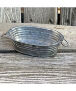 Doll House Washing Basin Laundry Hamper Doll Furniture Vintage Galvanize... - $15.36