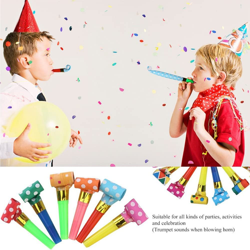 Koogel 100PCS Party Blowers for Kids, Noisemaker Toys Party Whistles Birtthday B Item image 4