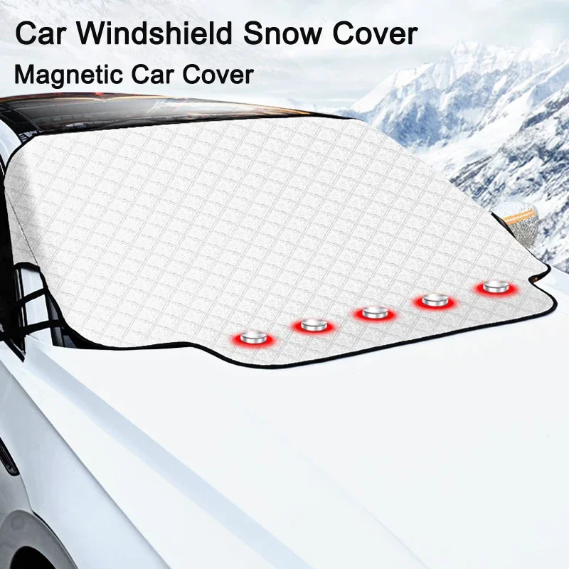 Car Snow Shield Cover Magnetic Sun Shade For Front Windshield Block Cover Winter - £14.72 GBP