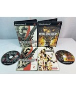 Metal Gear Solid 2 &amp; 3 Snake Eater PS2 PlayStation 2 Lot of 2 Games Comp... - £31.84 GBP