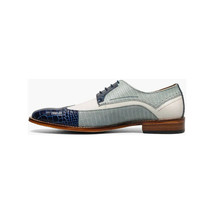 Stacy Adams Gallinari Wingtip Lace Up Leather Shoes Dark Blue Multi 25660-469 image 4