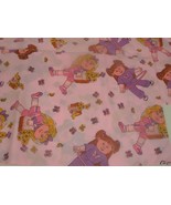 VTG Cabbage Patch Kids Pink Fabric Rare Hula Hoop Flowers Butterfly 1+ Y... - $31.68