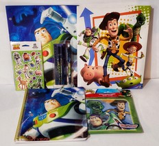 New Fun Toy Story Stationary Set w/ Notebook, 2 Folders, 45 Stickers, Book Cover - £13.27 GBP