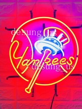 New York Yankees Baseball  Light Neon Sign 24&quot; with HD Vivid Printing - £204.46 GBP