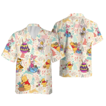 Winnie The Pooh Friends Happy Easter Day Bunny Costume Hawaiian Shirt - £8.24 GBP+
