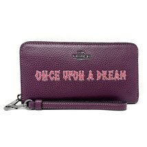 Disney X Coach Long Zip Around Wallet Once Upon A Dream Sleeping Beauty CD971 - $157.41