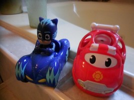 PJ Masks Catboy in Cat Car &amp; Kids II fire engine - £5.44 GBP