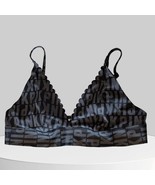 PINK Bonded Victorias Secret Wireless Bralette Size M Black/Gray Logo Po... - €13,64 EUR