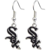 aminco womens MLB Chicago White Sox Dangler Earrings, Silver, 2-inches - $9.85
