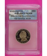 2007 S PR 70 Proof Washington Clad State Quarter ICG Certified Graded Sl... - $19.99
