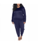 Honeydew Women&#39;s Plus Size 2X Blue Nightcap Fleece Lounge Pajama Set NWT - $15.29