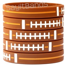 5 FOOTBALL Wristbands - Silicone Bracelets - Debossed Quality Wrist Bands - £4.64 GBP