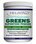 Helivin Greens Superfood Powder - Superfoods, Antioxidants, Enzymes, Fiber, Preb - £19.73 GBP