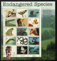 Endangered Species Collectible Sheet Fifteen 32 Cent Stamps Scott 3105 By USPS - £6.79 GBP
