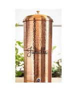 Pure Copper Hammered Design Filter Water Dispenser Pot With Candle Insid... - £231.30 GBP