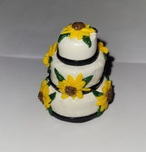 Dollhouse Sunflower Layer Cake Doll Celebration Summer Flower Decorated Frosted - £7.43 GBP