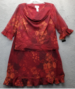 Studio I 2 Piece Set Skirt &amp; Blouse Top Womens Sz 18W Multi Floral Shoul... - $50.89 CAD
