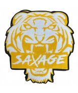 Lot of 12 New Embroidered Iron-on Yellow Roaring Tiger SAXAGE Large Patches - $27.79 CAD