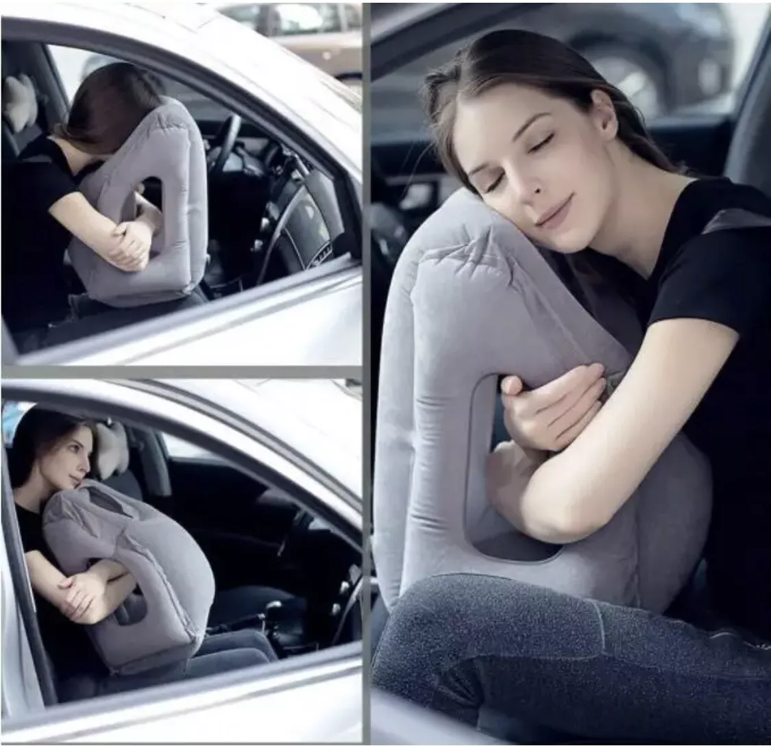 Inflatable Air Travel Pillow - Airplane Comfortable Neck Pillow For Slee... - $47.77 CAD
