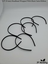 6 Pcs Packed, 1/4&quot; (9mm) Head Band Wrapped W/ Satin Ribbon, CHOOSE Color - $8.01 CAD