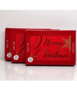 Image Arts Red Merry Christmas Cards With Inside Message Includes Pack of 3 - $416.23 MXN