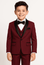 Boys Burgundy Tuxedo Suit - $2,245.46 MXN+