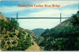 Postcard Middle Fork Feather River Bridge Boswell Bar California - £4.11 GBP