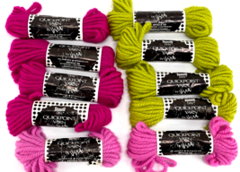 Lot of 10 Scovill Dritz Quickpoint 100% Virgin Wool Needlepoint Yarn Neon Colors - £39.21 GBP