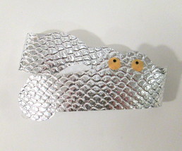 Vtg Hot Looks Doll BELT Fashion Accessory  Silver Tone Alligator Mattel 1980s - £5.33 GBP