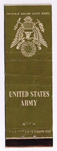 Matchbook Cover United States Army - $1.97