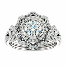 Designer 2.70Ct Round Cut Diamond 14k White Gold Finish Engagement Ring Size 8.5 - £88.55 GBP