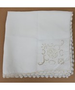 Vintage Farmhouse Lace &amp; Cutouts 22x21 Inch Table Cloth Table Runner - $14.00