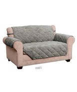 Hudson-Sherpa Sofa Slipcover GREY Polyester Microfiber Covered Elastic Side - $52.24