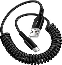 Android Auto USB C Cable for Car Retractable 15 Charger Cord USB to USB C Coiled - £9.53 GBP