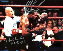 Mike Tyson &amp; Evander Holyfield Signed Photo 8X10 Autographed Reprint Ear Bite - £15.72 GBP
