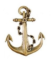 Brass Anchor Applique for Funeral Box/Cube Cremation Urn, Pewter Also Available - £56.29 GBP