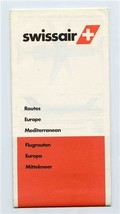 Swissair Route Maps Europe Mediterranean Switzerland 1981 Fleet Information - $27.72