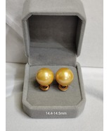 High-Luster Golden Edison Pearl Earrings - AAAA Quality, Micron Setting ... - $135.96 CAD
