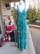 NWOT INC TURQUOISE PAISLEY PRINT MAXI DRESS M - $29.99