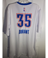 Adidas Swingman NBA OKC THUNDER Kevin Durant Jersey White Short Sleeve 2XL - £54.52 GBP