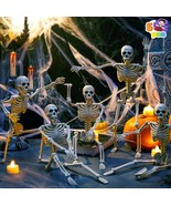 5 Pcs Halloween Skeleton Decorations,16 Inch Full Body Poseable Skeleton... - $725.99 MXN